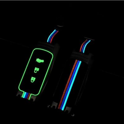 Picture of Key Case Cover Fit for Mitsubishi Outlander Sport Eclipse Key case Keyshell Accessories Protector 3 Button Black