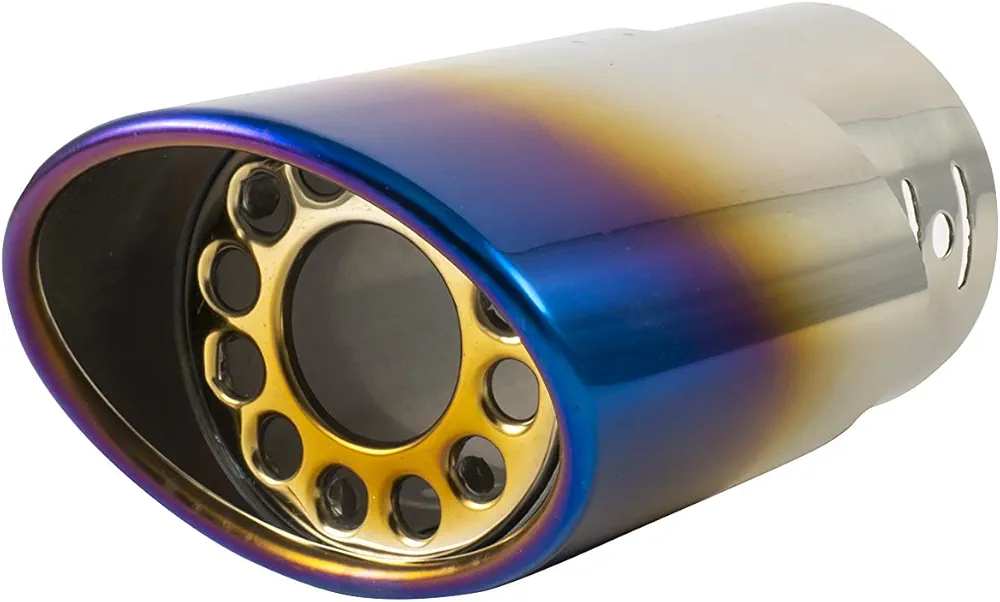 Picture of Universal Car Exhaust Pipe Tail Stainless Steel Rear Round Muffler Tip Chrome RB