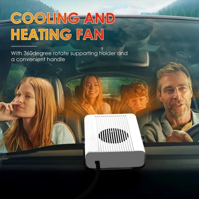 Picture of 2-in-1 Car Heater &amp; Cooling Fan – (12V And 24 V) 150W Portable Plug-in for All-Season Comfort