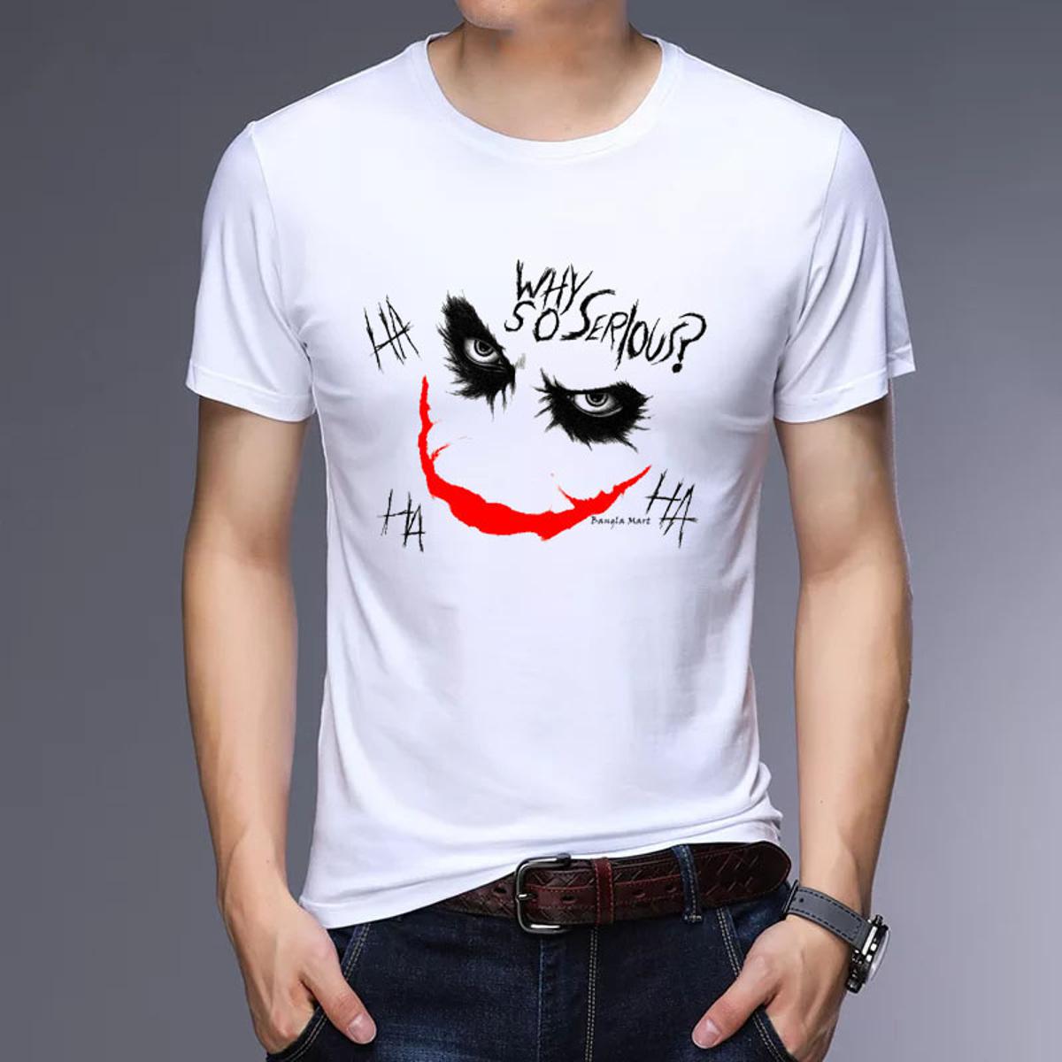 Picture of Flaunt Your Unique Style with the Stylish JOKER T-shirt for Men - A Round Neck Casual Wear Offering Comfort and Trendy Fashion