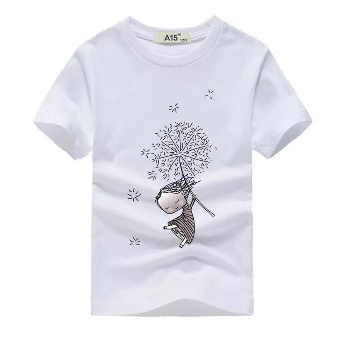 Picture of Poly Cotton Casual T-shirt for Men - White