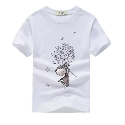 Picture of Poly Cotton Casual T-shirt for Men - White