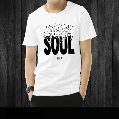 Picture of Casual T-shirt for Men - White - Genji