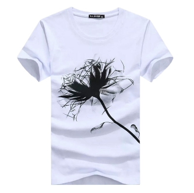 Picture of Casual T-Shirt For Men - White - Genji - T Shirt