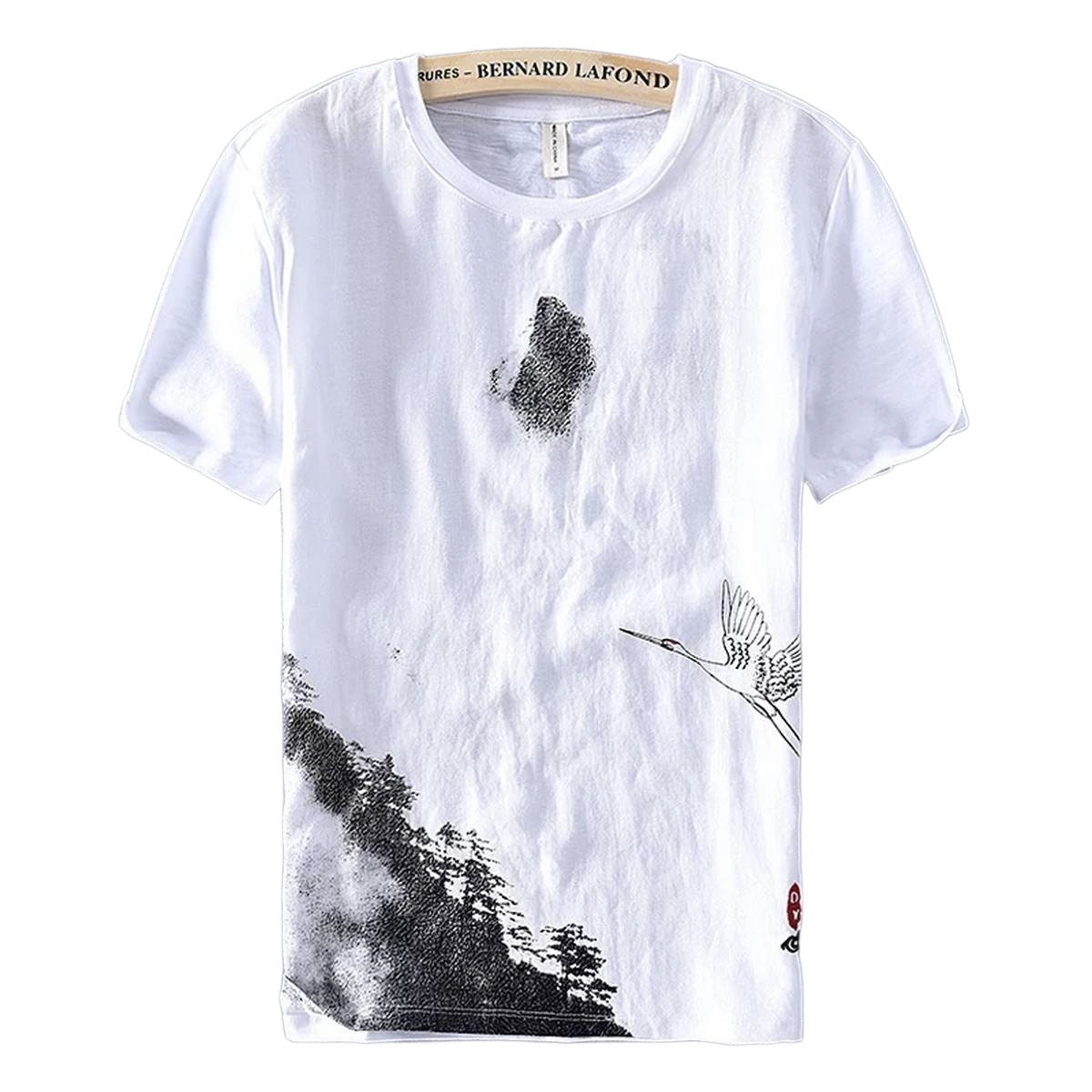 Picture of Poly-Cotton Casual T-shirt for Men - White
