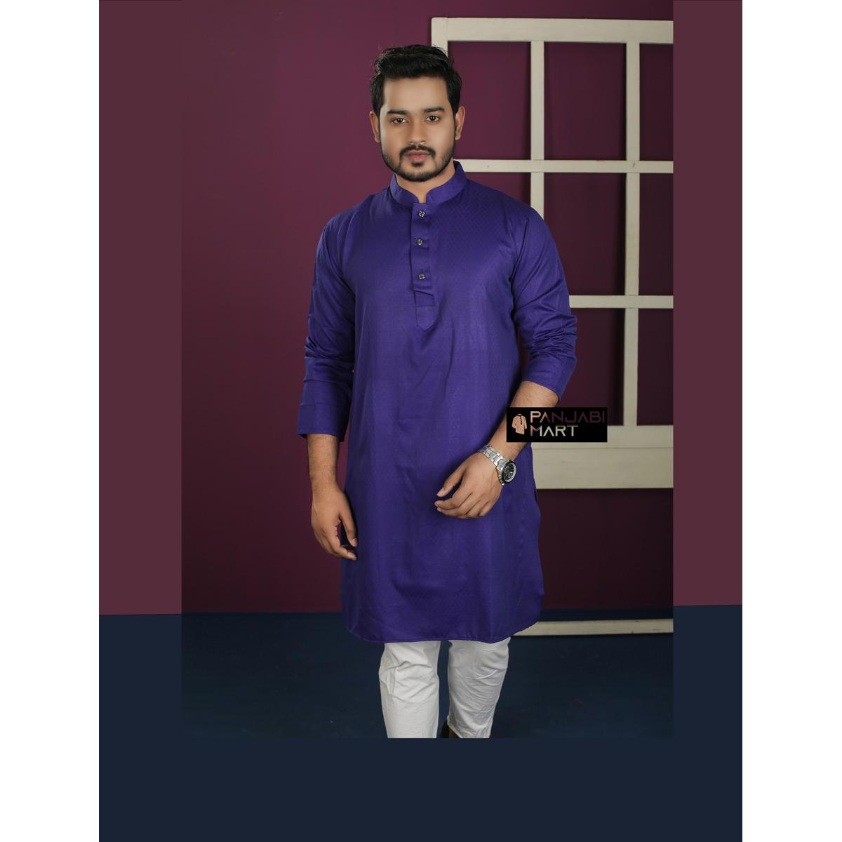 Picture of Stylish and Fashionable Peyaj Cotton Panjabi for Men