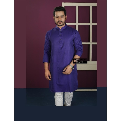 Picture of Stylish and Fashionable Peyaj Cotton Panjabi for Men