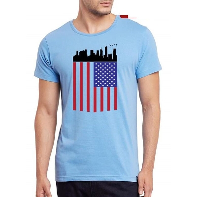 Picture of Casual T-shirt for Men - Light blue