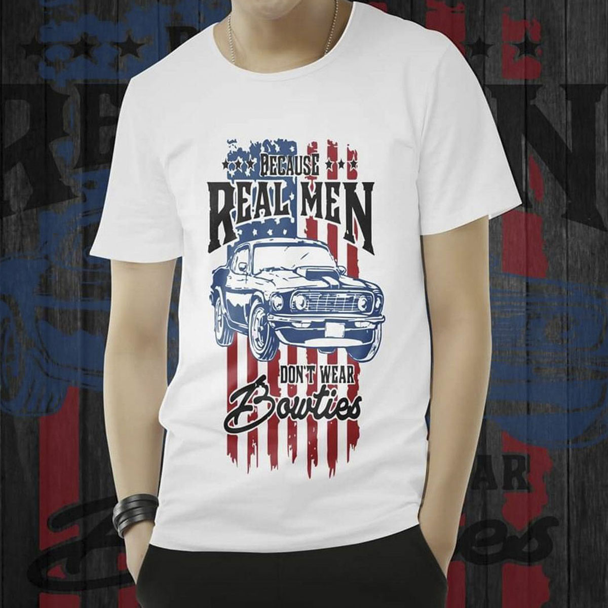 Picture of Bangla Mart Sublimation Print Tops Men's Short Sleeve White No-fading Modal T-shirt