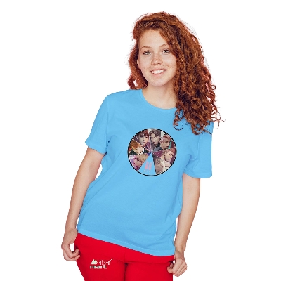 Picture of BTS Actors Altogether Half Sleeve Tshirt for Women's - T Shirt For Women - bts