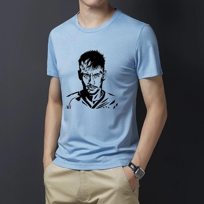 Picture of Neymar Fan Half Sleeve Tshirt For Comfortable Use - Jersey Football