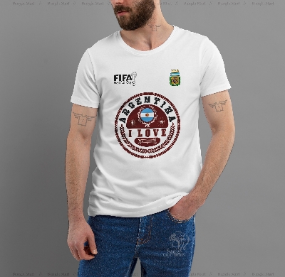 Picture of Argentina jersey t shirt - comfortable jersey- half hata jersey t shirt