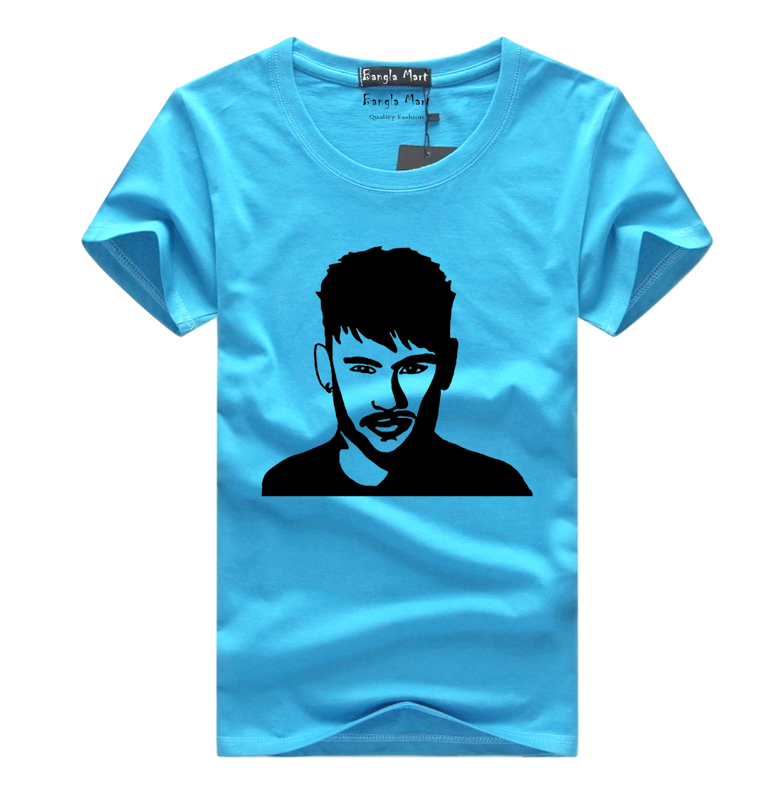 Picture of neymar t-shirt- half hata  jersey Smart Tshirt For Men - T Shirt For Man - T Shirt