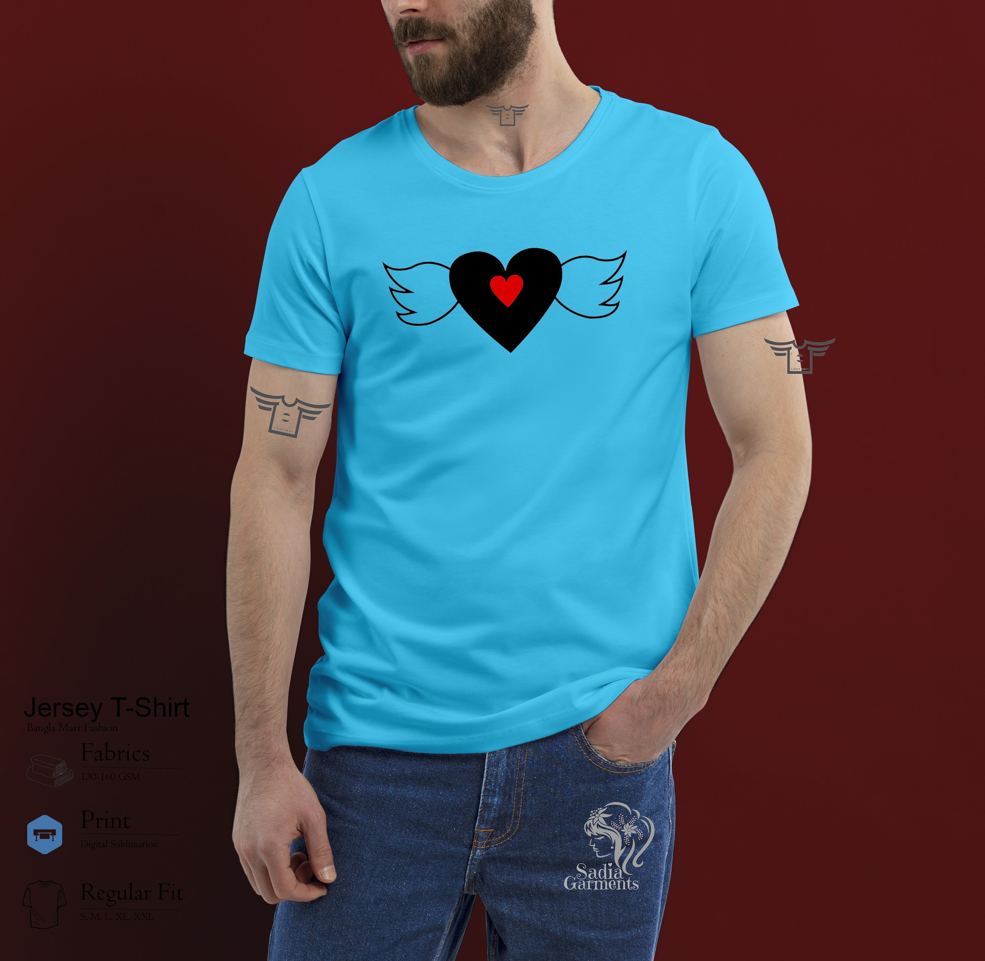 Picture of t-shirt- half hata  jersey Smart Tshirt For Men - T Shirt For Man - T Shirt