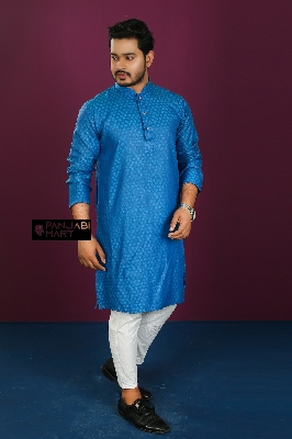 Picture of Stylish And Fashionable Peyaj Cotton Panjabi For Men -