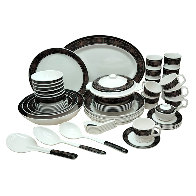 Picture of 60 Pcs Dinner set-Black Gold