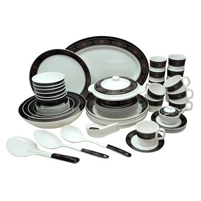 Picture of 60 Pcs Dinner set-Black Gold