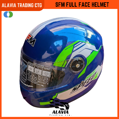 SFM 360V High-Speed Full Face Bike Helmet – Stay protected in style with this aerodynamic helmet featuring a durable ABS shell and striking red & white graphics. Designed for comfort, safety, and high-speed rides.