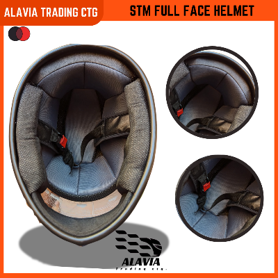 STM Full Face Motorcycle Helmet – Black & Red Stylish  New STM  Graphics  for Men & Women