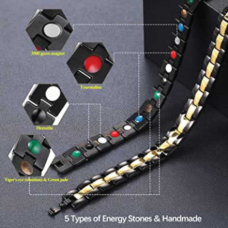 Picture of Titanium Magnetic Bracelet Double Row 4 Element