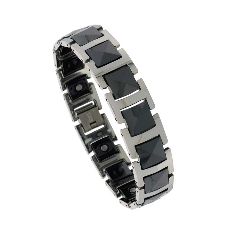 Picture of Ceramic Gold Tungsten Magnetic Therapy Bracelet 074