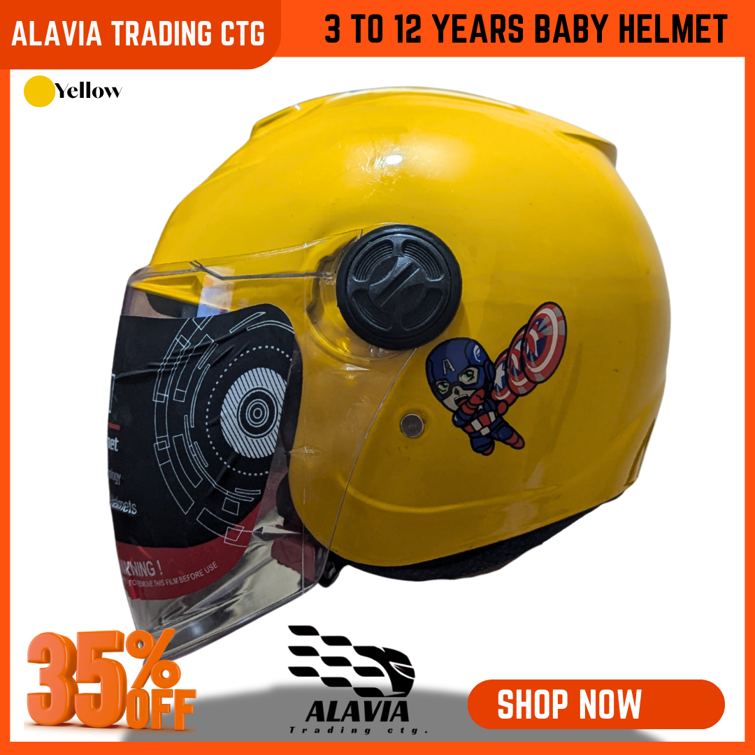 Baby Bike Helmet for Kids (3–12 Years) – Boys & Girls Safety Cycling Helmet – Yellow