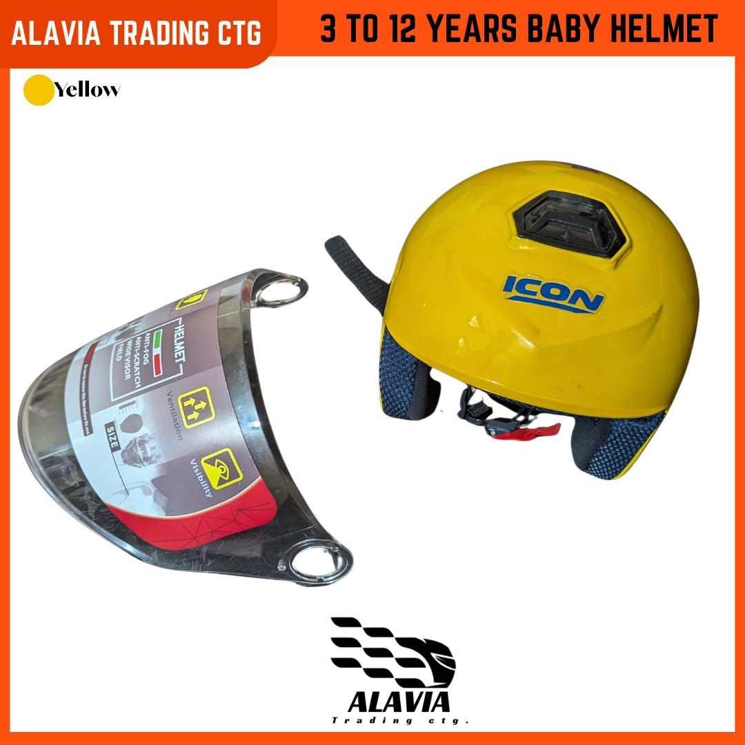 Baby Bike Helmet for Kids (3–12 Years) – Boys & Girls Safety Cycling Helmet – Yellow