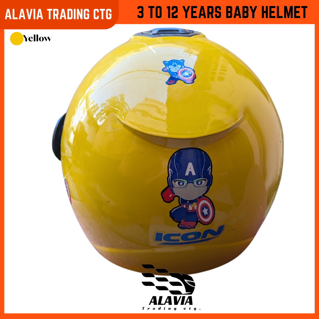 Baby Bike Helmet for Kids (3–12 Years) – Boys & Girls Safety Cycling Helmet – Yellow