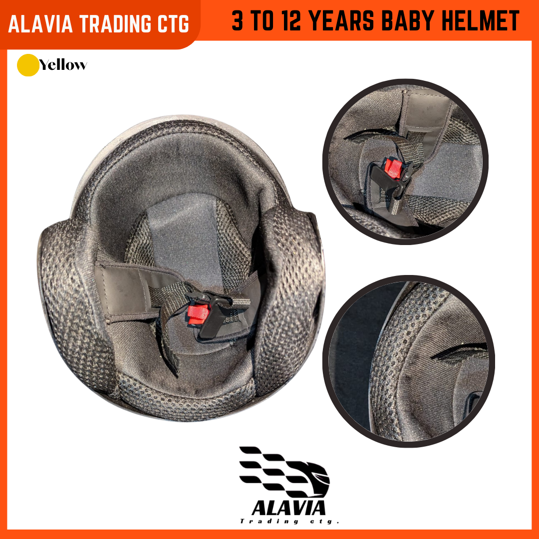 Baby Bike Helmet for Kids (3–12 Years) – Boys & Girls Safety Cycling Helmet – Yellow