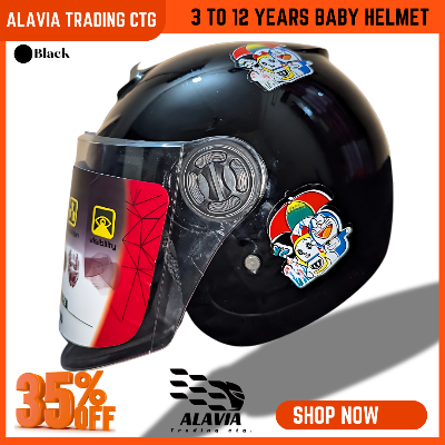 Baby Bike  Helmet for Kids (3–12 Years) – Boys & Girls Safety Cycling Helmet – Black