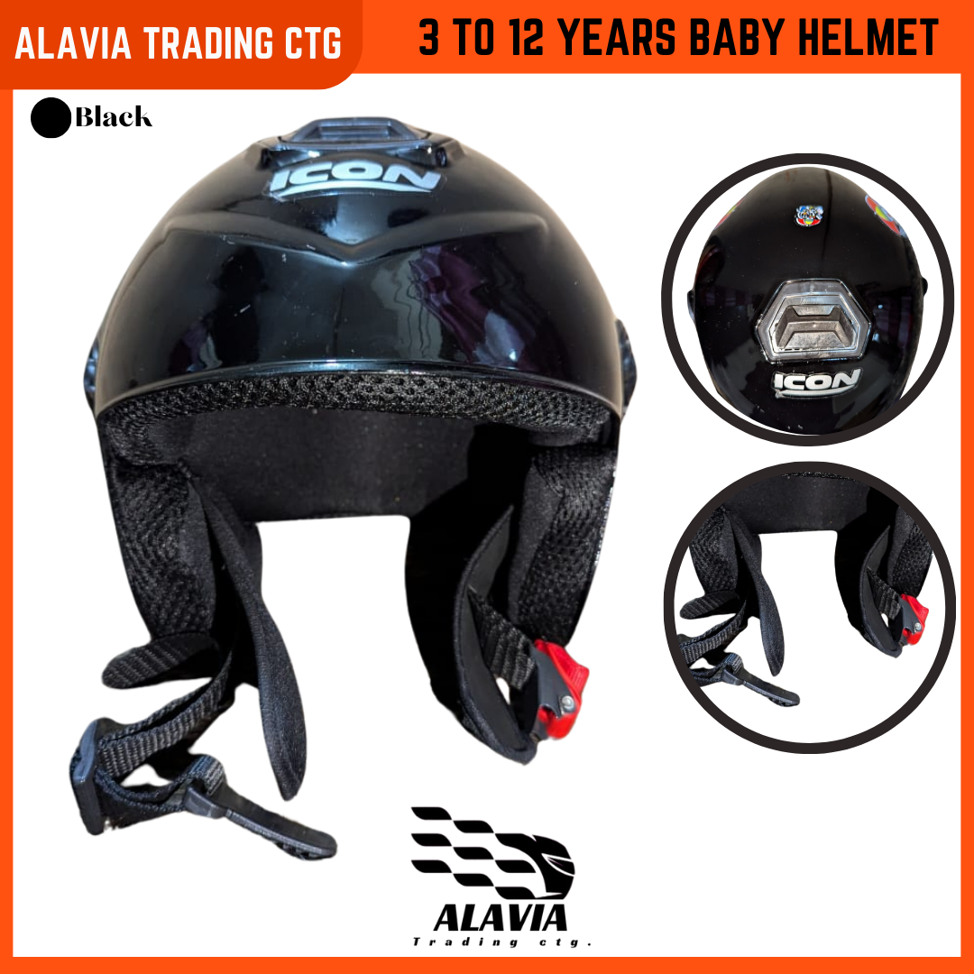 Baby Bike  Helmet for Kids (3–12 Years) – Boys & Girls Safety Cycling Helmet – Black