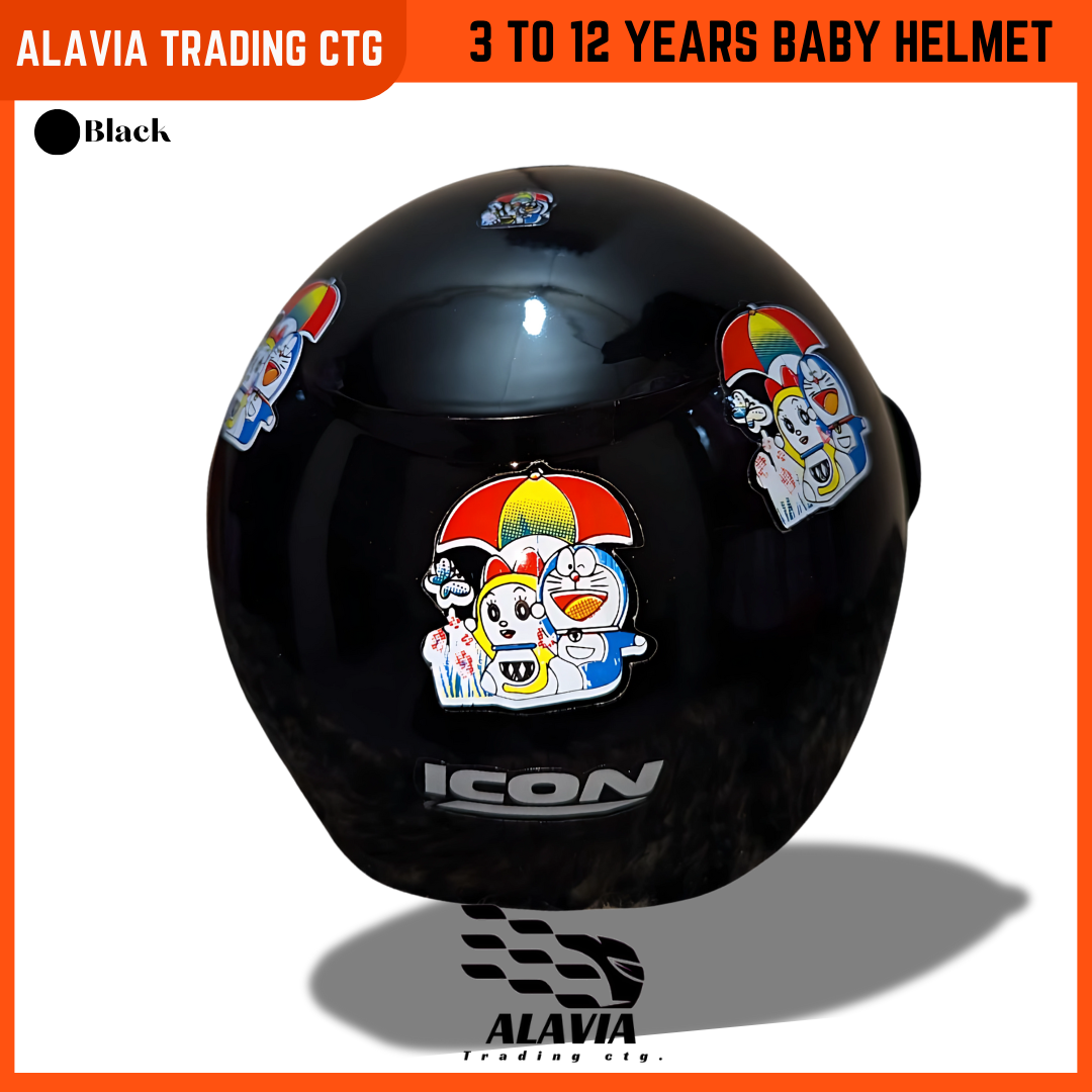 Baby Bike  Helmet for Kids (3–12 Years) – Boys & Girls Safety Cycling Helmet – Black