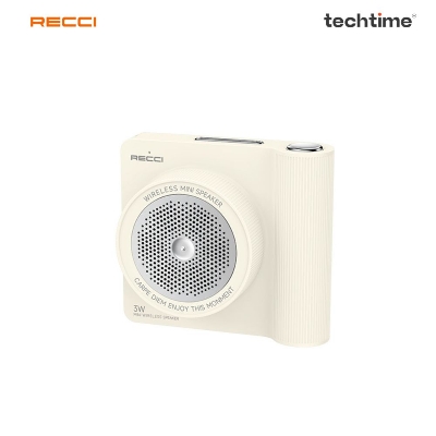 Picture of Recci RSK-W48 Retro Style Wireless Speaker, Beige Color