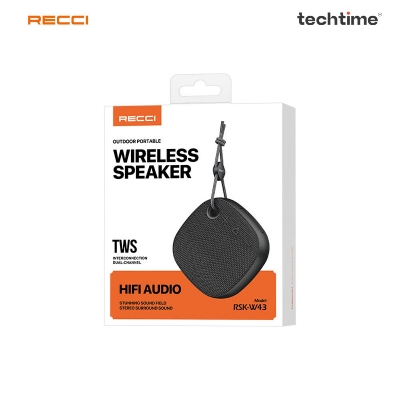 Picture of Recci RSK-W43 Outdoor Portable Wireless Speaker, Hi-Fi 5W, 1200mAh Battery-Black