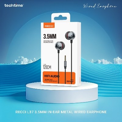 Picture of Recci L37 3.5mm In-Ear Metal Wired Earphone 3.5mm