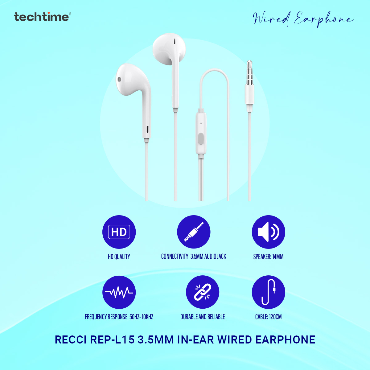 Picture of Recci REP-L15 3.5mm In-Ear Wired Earphone