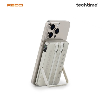 Picture of Recci RPB-W27 GALAXY Magnetic Charging Power Bank With Holder, Black Color