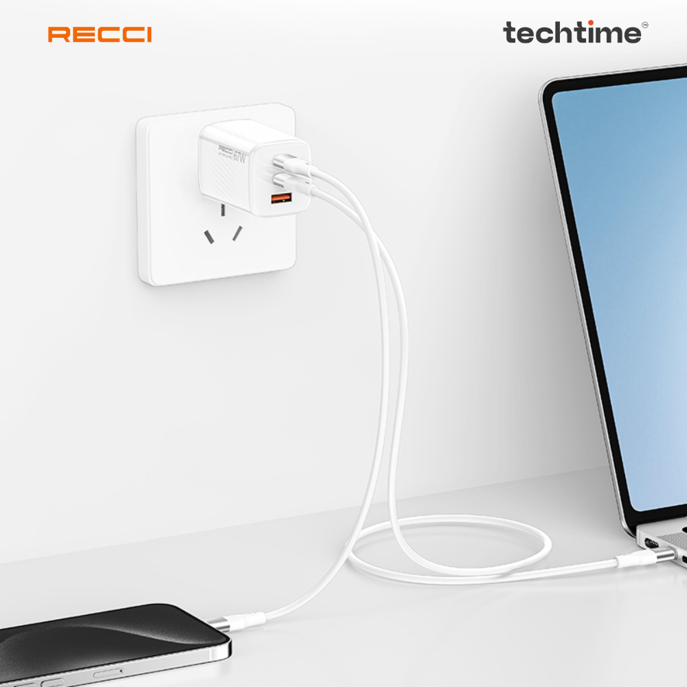 Picture of Recci RC85ECC 67W Travel Smart USB Charger with 1.5 meter cable