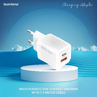 Picture of Recci RC83ECC 35W GaN Fast Charger with 1.5 Meter Cable