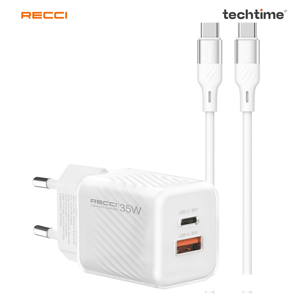 Picture of Recci RC83ECC 35W GaN Fast Charger with 1.5 Meter Cable