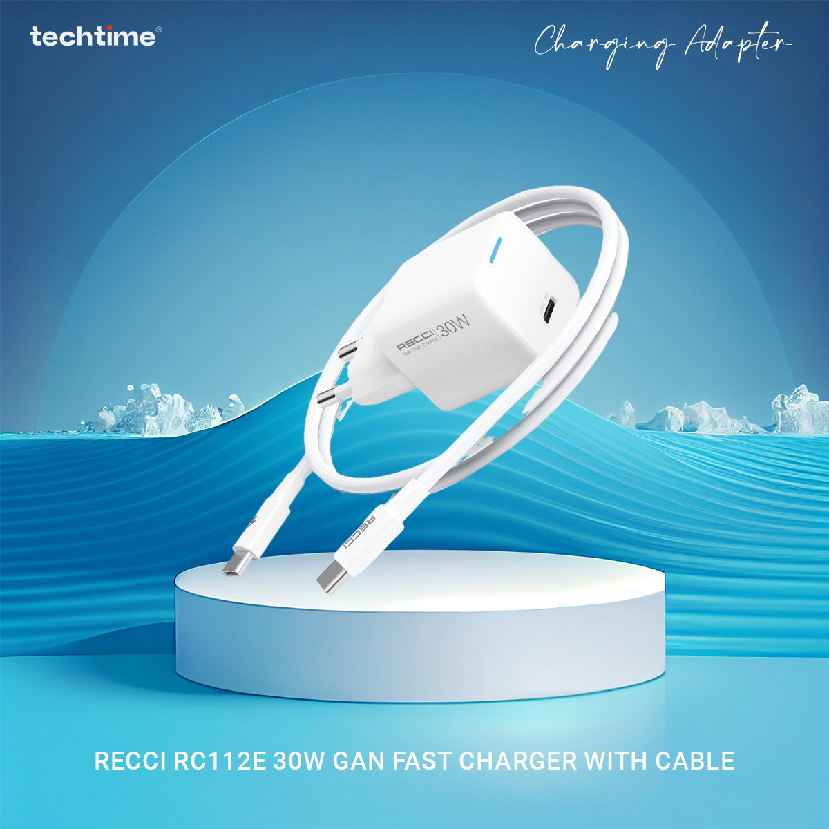 Picture of Recci RC112E 30W GaN fast charger with cable