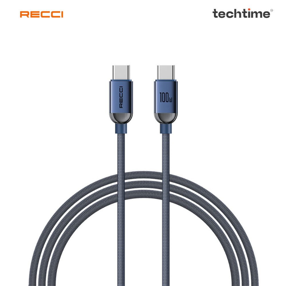 Picture of Recci RS09 120cm Type-C To Type-C Crystal Fast Charging Data Cable