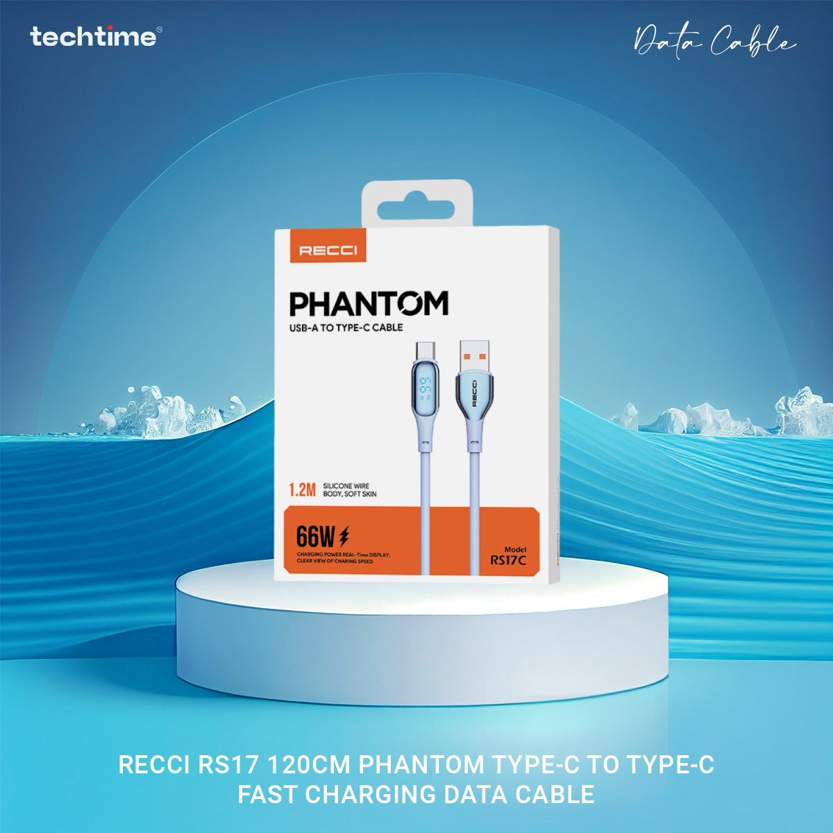 Picture of Recci RS17 120cm Phantom Type-C To Type-C Fast Charging Data Cable
