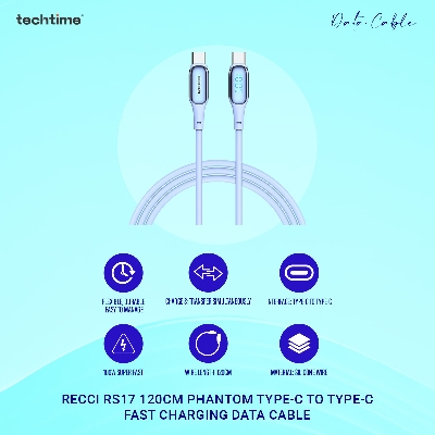 Picture of Recci RS17 120cm Phantom Type-C To Type-C Fast Charging Data Cable