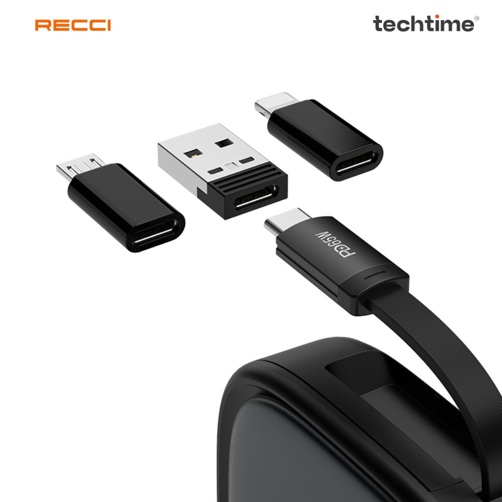 Picture of Recci RS36T Multifunction (5-in-1 ) PD65W Fast Charging DATA CABLE SET