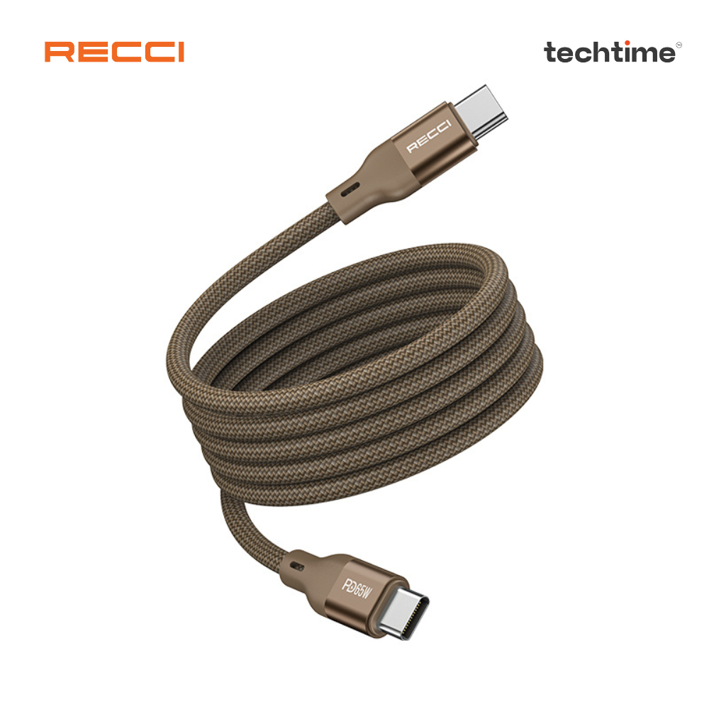 Picture of Recci RS23CC 100cm Type-C To Lightning Magnetic Data Cable, Titanium Gold Color