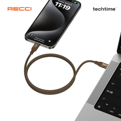 Picture of Recci RS23CC 100cm Type-C To Lightning Magnetic Data Cable, Titanium Gold Color