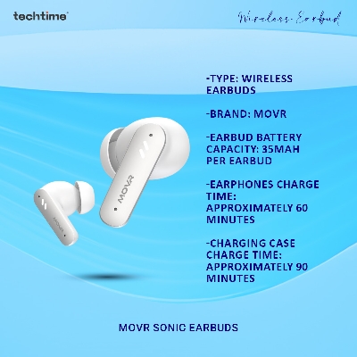 Picture of MOVR Sonic Earbuds, 13mm Driver, Dual Mic ANC