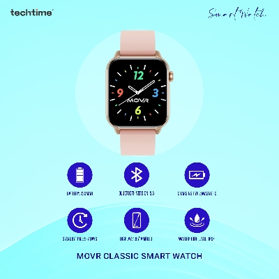 Picture of MOVR Classic Rose Gold, 1.85 inches AMOLED Display