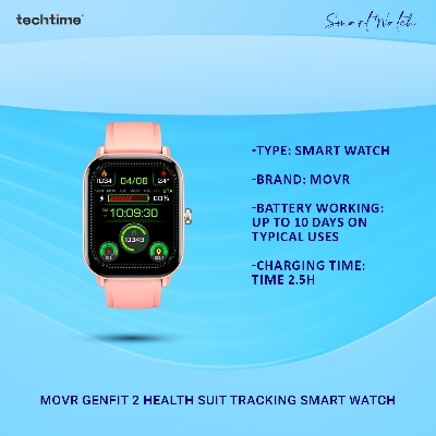 Picture of MOVR GenFit 2, 2.01 HD Display, AI Assistant Complete Health Suit Tracking Smart Watch